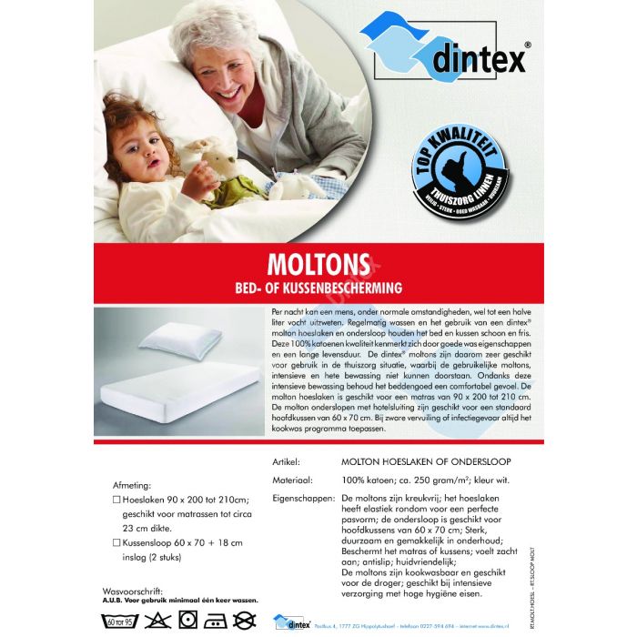 Eigen nauwkeurig onderwerpen Molton hoeslaken elastiek rondom - Dintex Textielwaren voor professioneel  gebruik